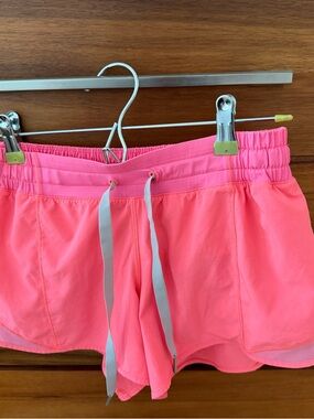 lululemon athletica Coral Pink Drawstring Athletic Shorts